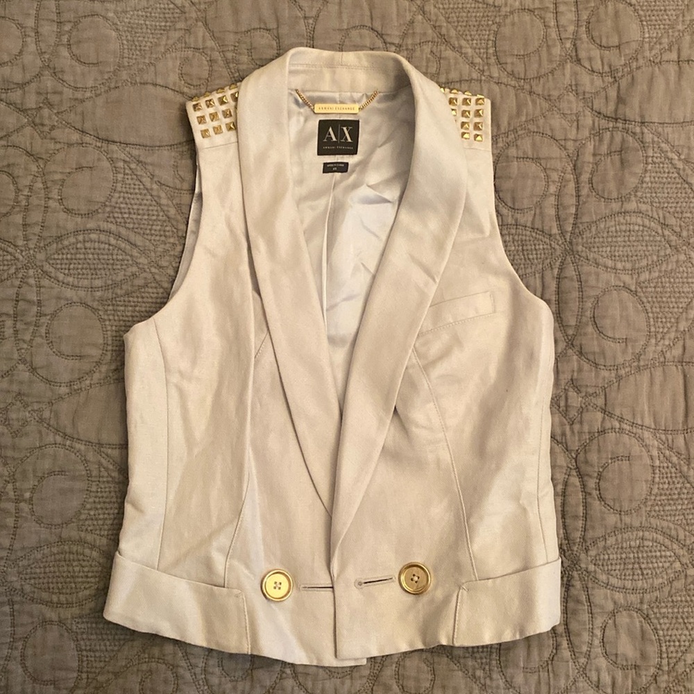 Armani Exchange studded vest XS